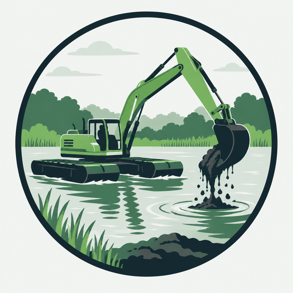 Illustration for de-silting & dredging