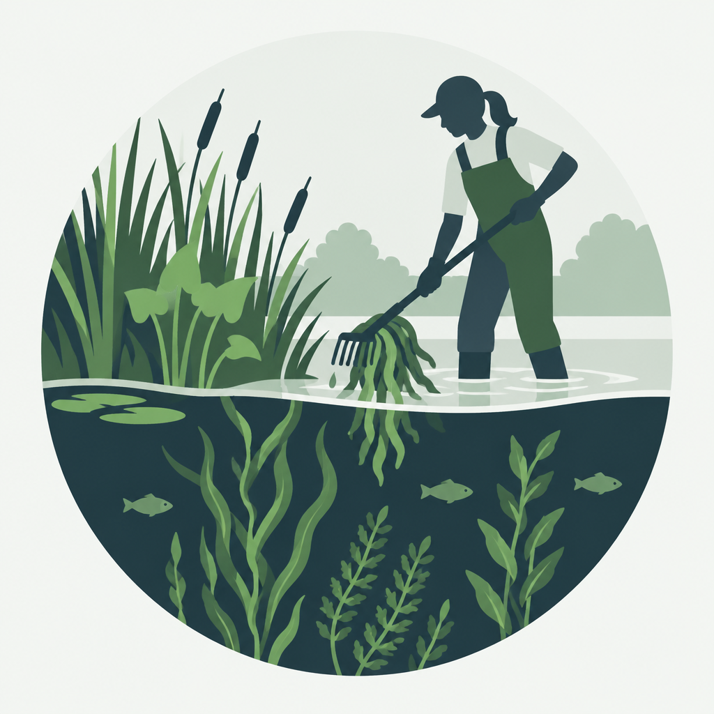 Illustration for management & control of aquatic flora